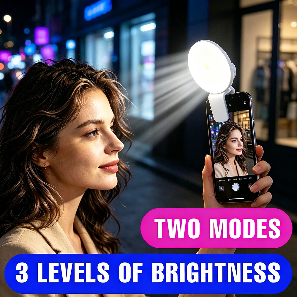 Beauty Makeup Light - Портативная прищепка-светильник для селфи, перезаряжаемая лампа