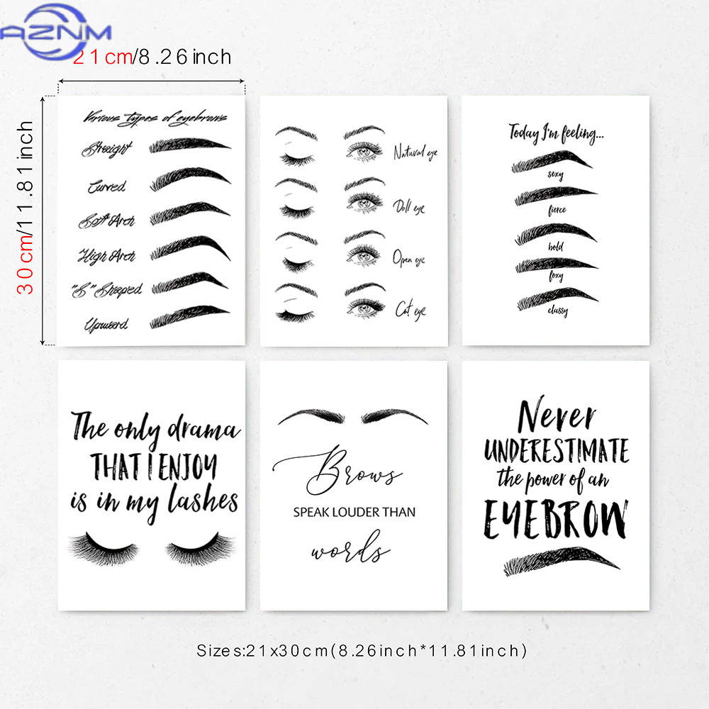 Набор из 6 холстов с изображен – обзор и цена Beauty Of Makeup Quotes
